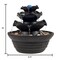 Tabletop Electric Water Fountain 3 Tier Cascading Indoor Waterfall w/ LED Light